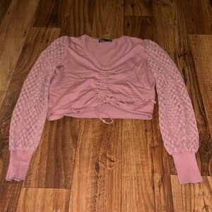 Cropped Long Sleeve Shirt